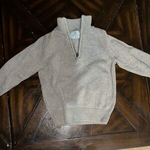 Eddie Bauer Light Gray Zip-Up Sweater